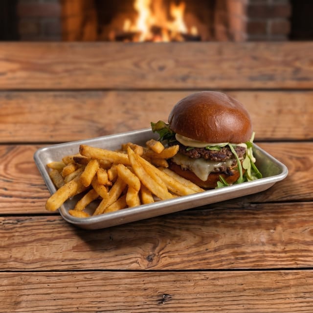 Yankee Springs Stuffed Burger.