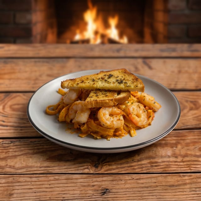 Cajun Shrimp & Crawfish Pasta.
