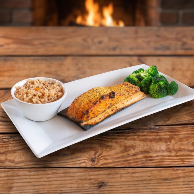 Cedar Plank Salmon.