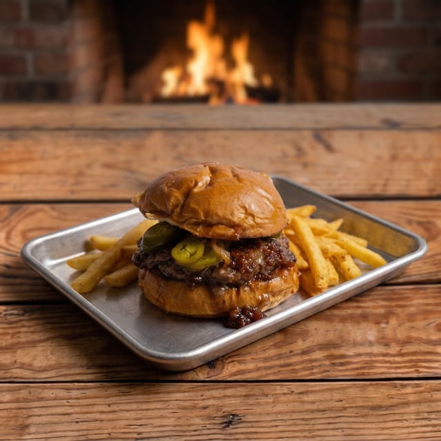 Holy Moly Stuffed Burger.